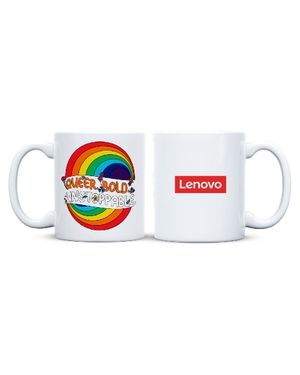 Queer Bold Customized Sublimation Mug White